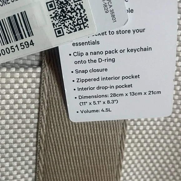 Lululemon Athletica Two-Tone Tote Bag in Gray and Tan - Picture 3 of 5